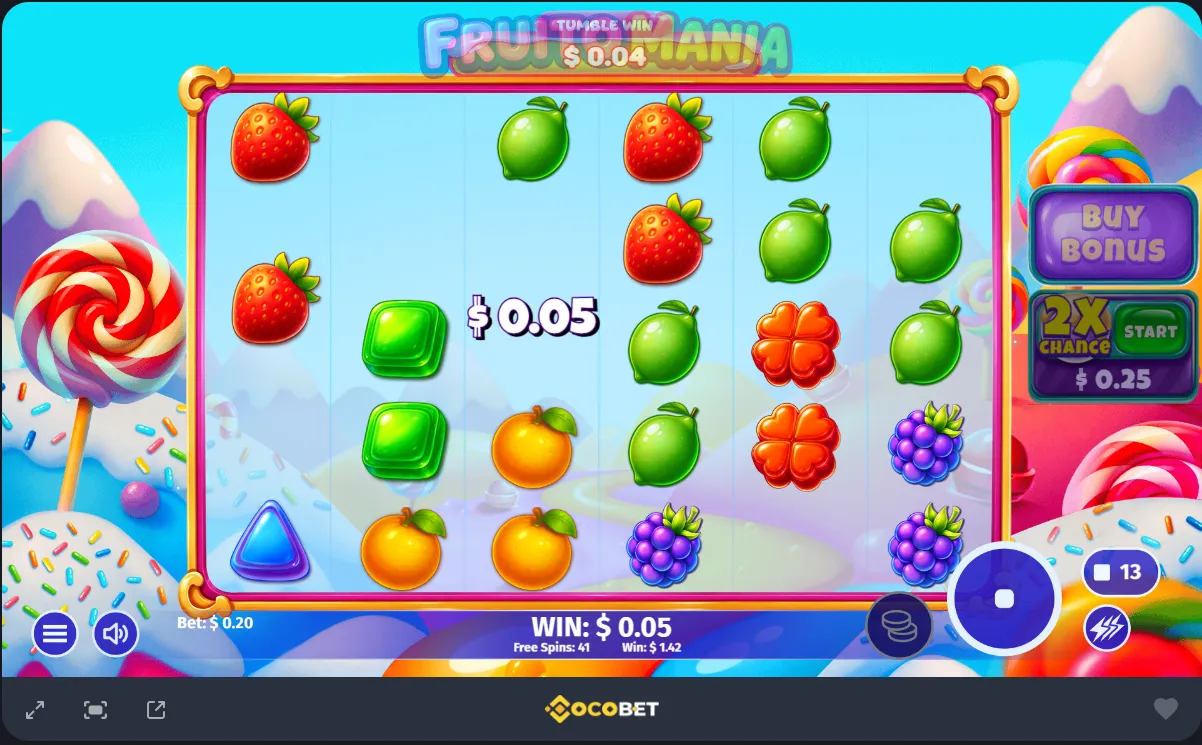 Gameplay della slot Sweet Bananas su Cocobet